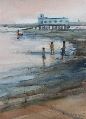 De laatste zwemmers | 45 x 35 | € 495,00